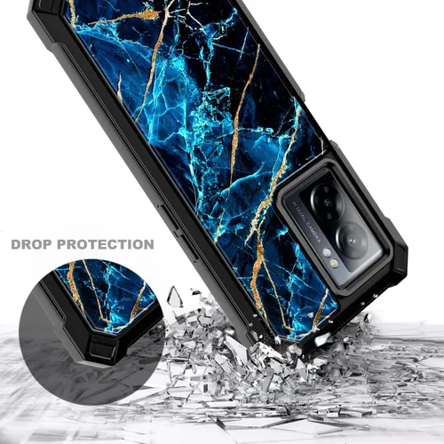 Vista 5 de NZND Funda compatible con OnePlus Nord N300 5G con [protector de pantalla integrado], cubierta protectora de cuerpo completo a prueba de golpes