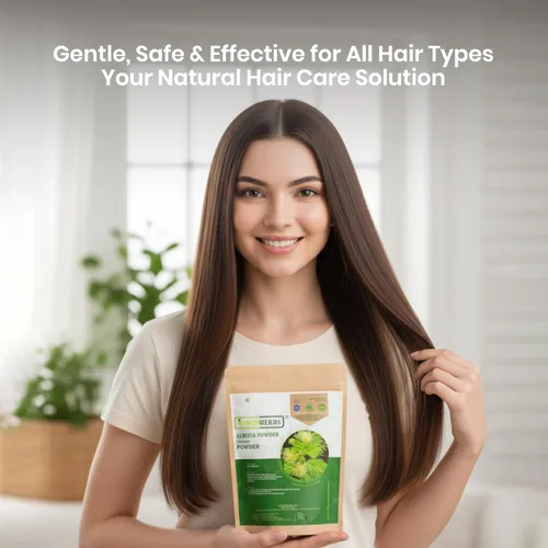 Vista 9 de Foodherbs Alternativa de champú en polvo Arappu Herbal Lavado ayurvédico para el cabello con hoja de albizia amara 200 gm/0.44 libras