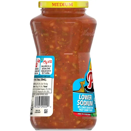 Vista 5 de Pace Salsa mediana gruesa con bajo contenido de sodio, tarro de 16 onzas