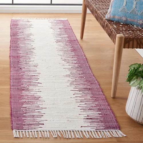 Vista 30 de Alfombra de algodón tejido a mano, color azul. Colección Montauk MTK751A, de Safavieh, Algodón, Azul