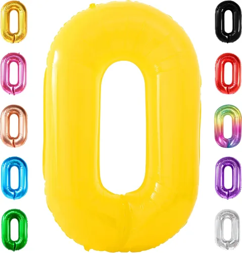Vista 215 de KatchOn Globo negro del número 1 de 40 pulgadas, globo de feliz cumpleaños