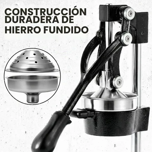 Vista 4 de [Usado] Exprimidor de hierro fundido, exprimidor manual resistente de Negro