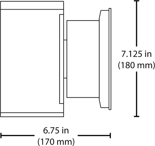 Vista 6 de OWCQ4D1022MV40BZ Dorado 22W Square LED Wall Mount, 4000K, luz cilíndrica de bronce para exteriores, 4