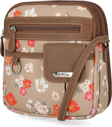 Vista 24 de Multisac Mini bandolera MultiSac North South con cremallera alrededor para mujer Negro