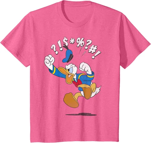 Vista 42 de Disney Mickey And Friends - Camiseta vintage de Donald Duck Angry Jump, Negro