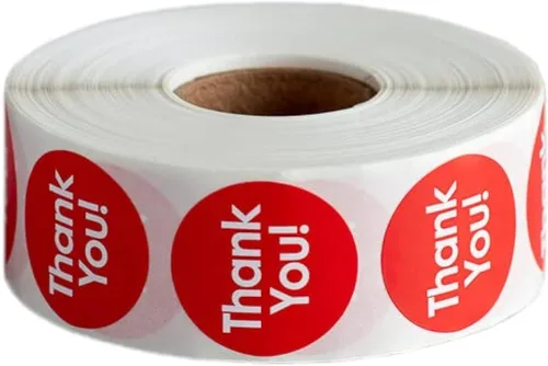 Vista 8 de 1000 pegatinas/rollo 10 por ciento permanente etiqueta adhesiva de 1 pulgada