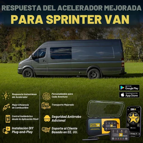 Vista 2 de PEDAL COMMANDER Controlador de respuesta del acelerador compatible con Mercedes-Benz Sprinter Van 2007-2025, Plug-and-Play, 4 modos de conducción