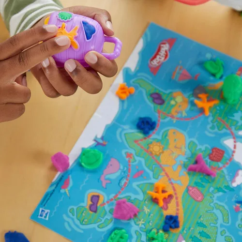 Vista 11 de Play-Doh Airplane Explorer - Juego de iniciación, juguetes preescolares para niñas y niños de 3 años y más con Jet, tapete de juego de mapa
