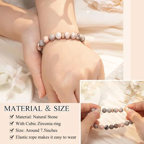 Vista 4 de UPROMI Pulsera para mujereshombres, regalos de cumpleaños para adolescentes, niñas, mujeres y ella