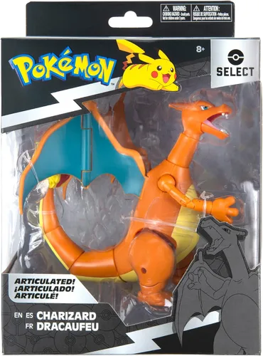 Vista 2 de Pokemon Charizard, figura súper articulada de 6 pulgadas, colecciona tus figuras favoritas de Pokémon - Juguetes para niños y fanáticos de Pokémon