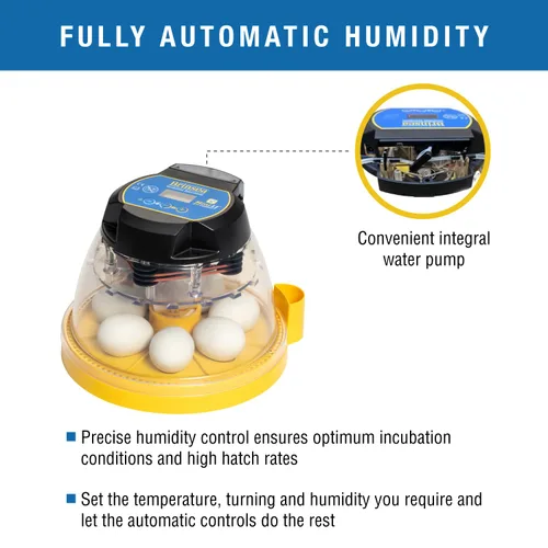 Vista 4 de Brinsea Mini II EX Connect App Controlled Egg Incubator with Automatic Humidity Control and Egg Turning for Hatching 7 Chicken, Quail, Other Eggs.