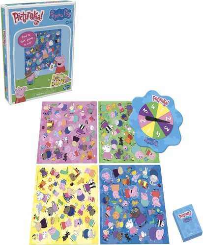 Vista 3 de Hasbro Gaming Pictureka! Juego de fotos Junior Peppa Pig, divertido juego de mesa para preescolares, para niños de 4 años en adelante, no requiere