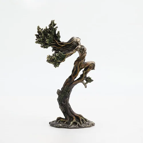 Vista 3 de Veronese Design 9 7/8 pulgadas de alto, estatua de resina bronceada fundida en frío, estatua coleccionable de fantasía para el hogar, naturaleza