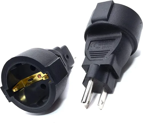 Vista 9 de Toptekits IEC 320 C14 a Europa Schuko hembra enchufe de cable de alimentación corto, Europa CEE7/7 Schuko Socket a C14 Enchufe 220v Cables