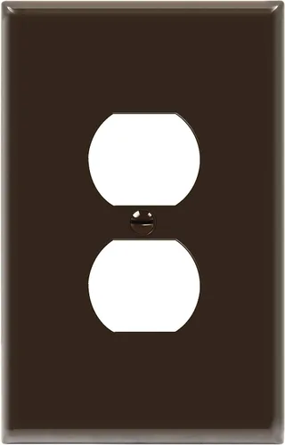 Vista 46 de ENERLITES Placa de pared dúplex para tomacorriente para receptáculos, cubierta de toma de corriente eléctrica jumbo, acabado brillante, de gran Negro