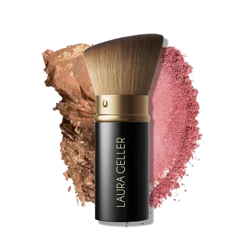 Vista 22 de LAURA GELLER NEW YORK - Brocha retráctil con mango de aluminio Kabuki, para todo el maquillaje facial y base para maquillaje facial líquido, crema