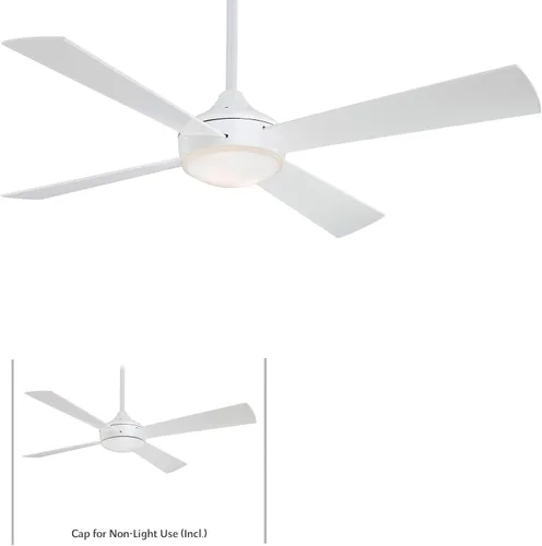 Vista 2 de [Usado] Minka-Aire F521L-WHF Aluma Ventilador de techo de 52 pulgadas con luz LED integrada en acabado blanco plano