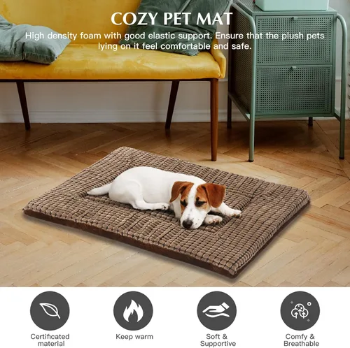Vista 8 de BVAGSS Almohadilla Reversible para Jaula de Perro, Colchoneta de Cama para Mascotas de Espuma Viscoelástica, Colchón Suave y Cálido Lavable a