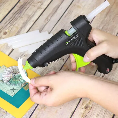 Vista 6 de Surebonder Kit de pistola de pegamento caliente de alta temperatura con 20 barras de pegamento multiusos de tamaño completo incluidas, perfecto