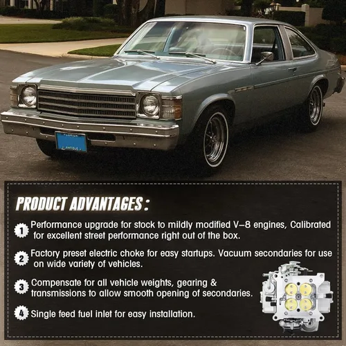 Vista 2 de Carburador Street Warrior - 600 CFM FR-80457SA de alto rendimiento, perfecto para American Motors, Chevrolet, Dodge, GMC, Mercury, Plymouth, Buick