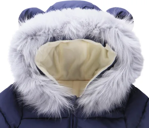 Vista 3 de Enterizo unisex para recién nacido, traje de nieve, chaqueta con capucha de invierno