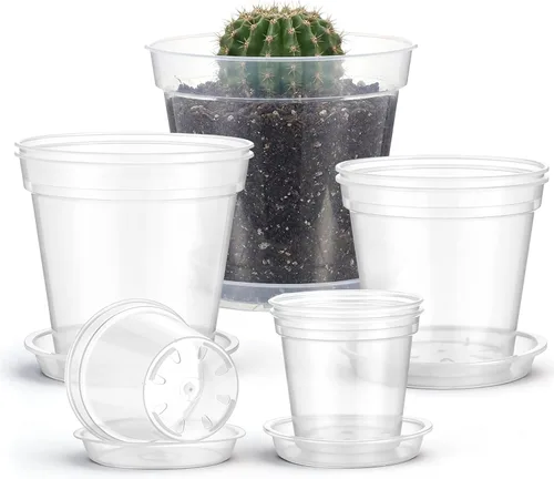 Vista 15 de Baderke 3 Pack Clear Nursery Pot,9.25 Inches
