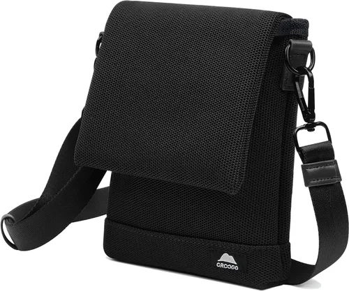 Vista 2 de Croogo Bolso bandolera casual para mujer, bolso de mensajero lateral antirrobo, bolso bandolera de moda para hombre, bolsa de viaje
