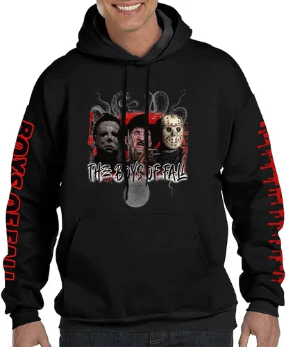 Vista 4 de SMOOYFAN The Boys of Fall - Sudadera con capucha unisex de películas de terror de Halloween con bolsillo