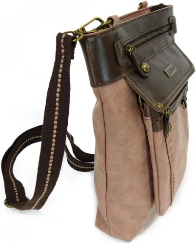 Vista 3 de CHALA GEMINI - Bolso bandolera de piel sintética para regalo con doble cremallera