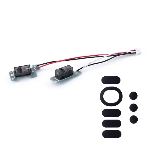 Vista 8 de HUYUN Botón del interruptor del ratón Micro interruptor de reemplazo de placa circular para ratón Logit G304 G305 Gaming (con interruptor D2FC-7-H)