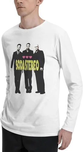 Vista 5 de ABOORA Soda Music And Stereo Men's T-Shirt Unisex Long Sleeve Pullover Tops Crewneck Graphic Sweatshirt Black