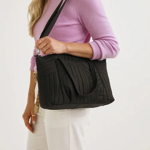Vista 6 de Vera Bradley Bolso de hombro plisado de algodón para mujer con múltiples correas