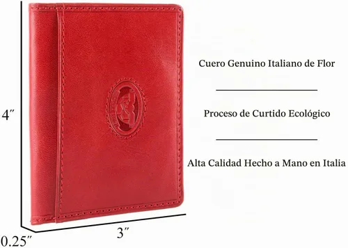 Vista 2 de Tony Perotti Billetera para hombre de cuero italiano bifold para tarjetas de crédito