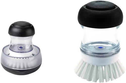 Vista 2 de OXO Good Grips Conjunto de Almacenamiento de Cepillo de Palma Dispensador de Jabón