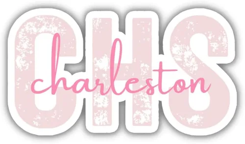 Vista 5 de CHS Charleston - Adhesivo de viaje con código del aeropuerto de Carolina del Sur, varios colores, cuaderno planificador de botellas de agua