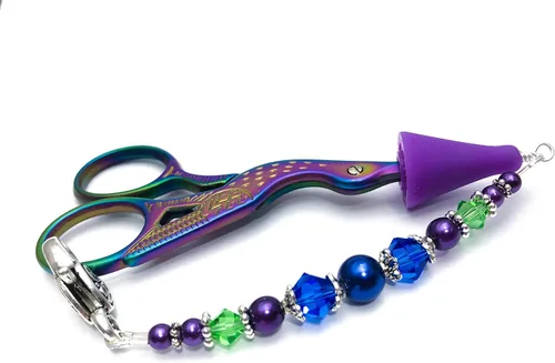 Vista 4 de Jewel Tone Scissor Fob Jewelry with Tip Cover
