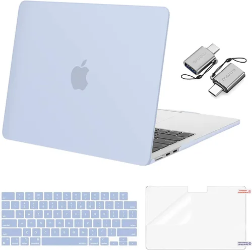 Vista 35 de Mosiso Funda para MacBook Air de 13 y 13.6 pulgadas, 2024, 2023 y 2022, M3 A3113, M2 A2681, Touch ID, carcasa rígida, cubierta de teclado, protector