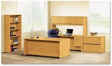 Vista 5 de HON 10500 Series 72 x 36 x 29-12 pulgadas, carcasa de escritorio de doble pedestal, caoba