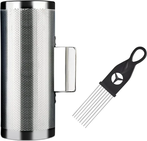 Vista 9 de EastRock Güiro Shaker de Acero Inoxidable de 8" x 3" Instrumentos Musicales de Percusión con Rascador Instrumento de percusión Profesional Banda