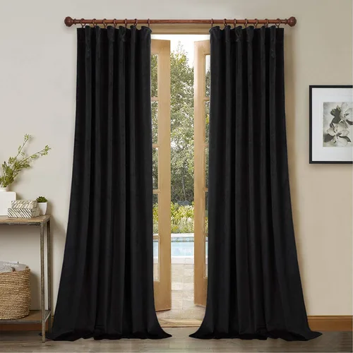 Vista 18 de StangH Cortinas 100% opacas, color beige, terciopelo suave y grueso, cortinas para ventana de dormitorio, forro blanco, cortinas con aislamiento