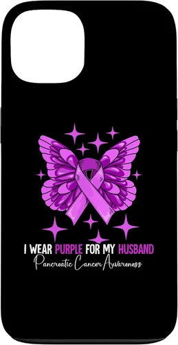 Vista 7 de I Wear Purple For My Husband Pancreatic Cancer Awareness Case for iPhone 16