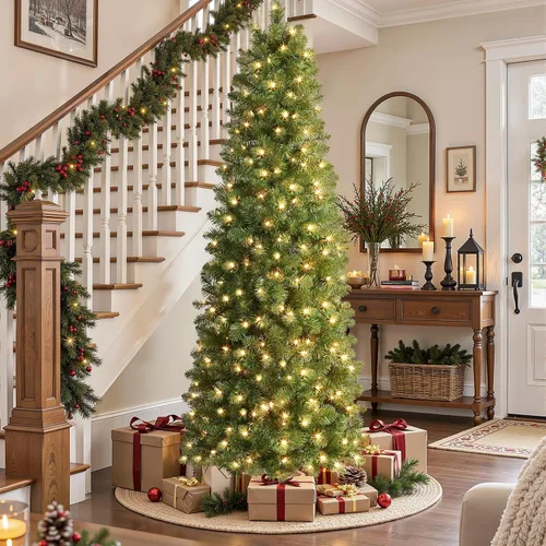 Vista 8 de SHareconn - Árbol de Navidad artificial preiluminado de 4 pies y luces