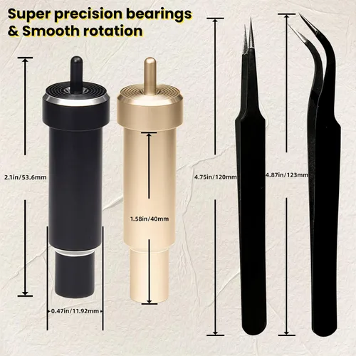 Vista 3 de HOOFULL 55 cuchillas de trazador de repuesto compatibles con máquinas Cricut para Explore Air/Maker 1, 2, 3, incluye 2 carcasas, 2 pinzas, punta
