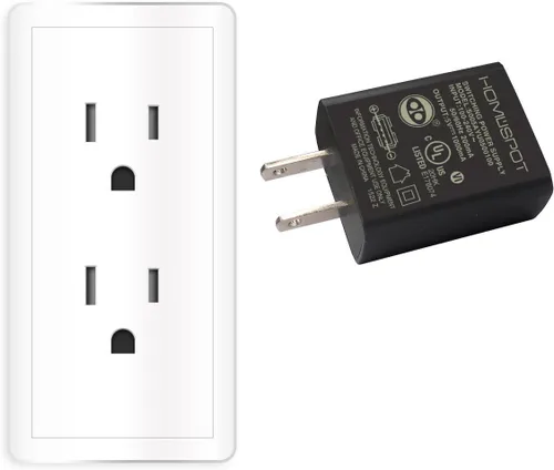 Vista 3 de Cargador de pared USB certificado UL Fuente de alimentación 5v1A (1000mA) Adaptador de corriente de viaje portátil universal Bloque de enchufe