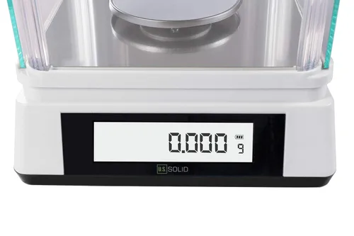 Vista 3 de Balanza analítica digital sólida de EE. UU., 3.88 oz x 0.00 oz, báscula de laboratorio de alta precisión con 2 pantallas LCD delanteras y traseras
