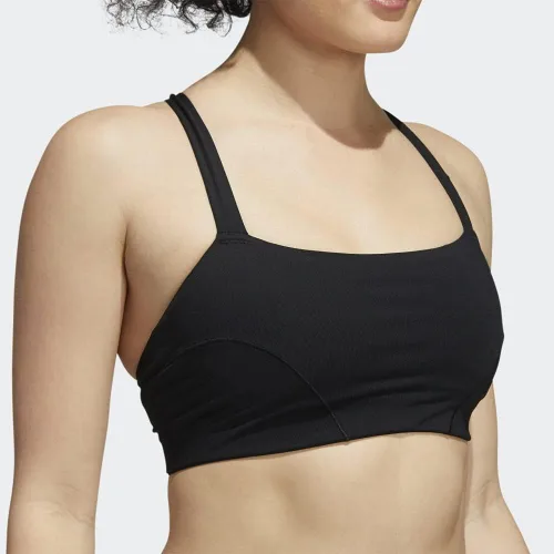 Vista 6 de adidas Sujetador de yoga ligero para mujer, blanco, (Wonder White)