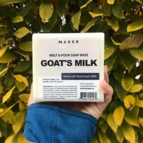 Vista 8 de bMAKER Base de jabón para derretir y verter leche de cabra totalmente natural (bloques de 2 libras), hidratante y nutritiva para la piel