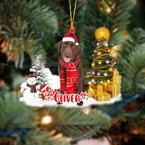 Vista 163 de NAZENTI Adorno personalizado de gato abisinio con árbol de pino, adorno de Navidad personalizado para perros amantes de las mascotas, colgante