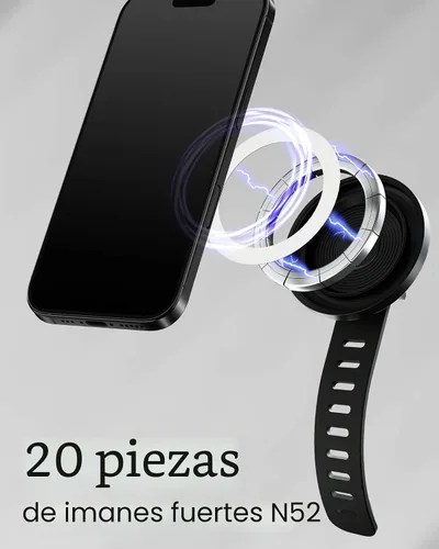 Vista 4 de Soporte magnético para teléfono para cochecito, carrito de compras y carrito de golf Soporte de teléfono para manillar para MagSafe Correa