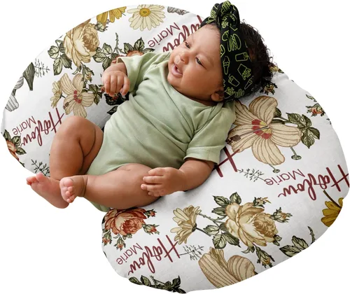 Vista 10 de Dyoart Funda de almohada de lactancia para bebé, fundas de lactancia con nombre personalizado, suave, funda de almohada de lactancia materna